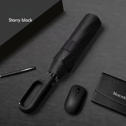 Automatic Umbrella for Men Women Fully Automatic Folding Large Rib Strong Sunshade Double Umbrella with Ring Buckle Design